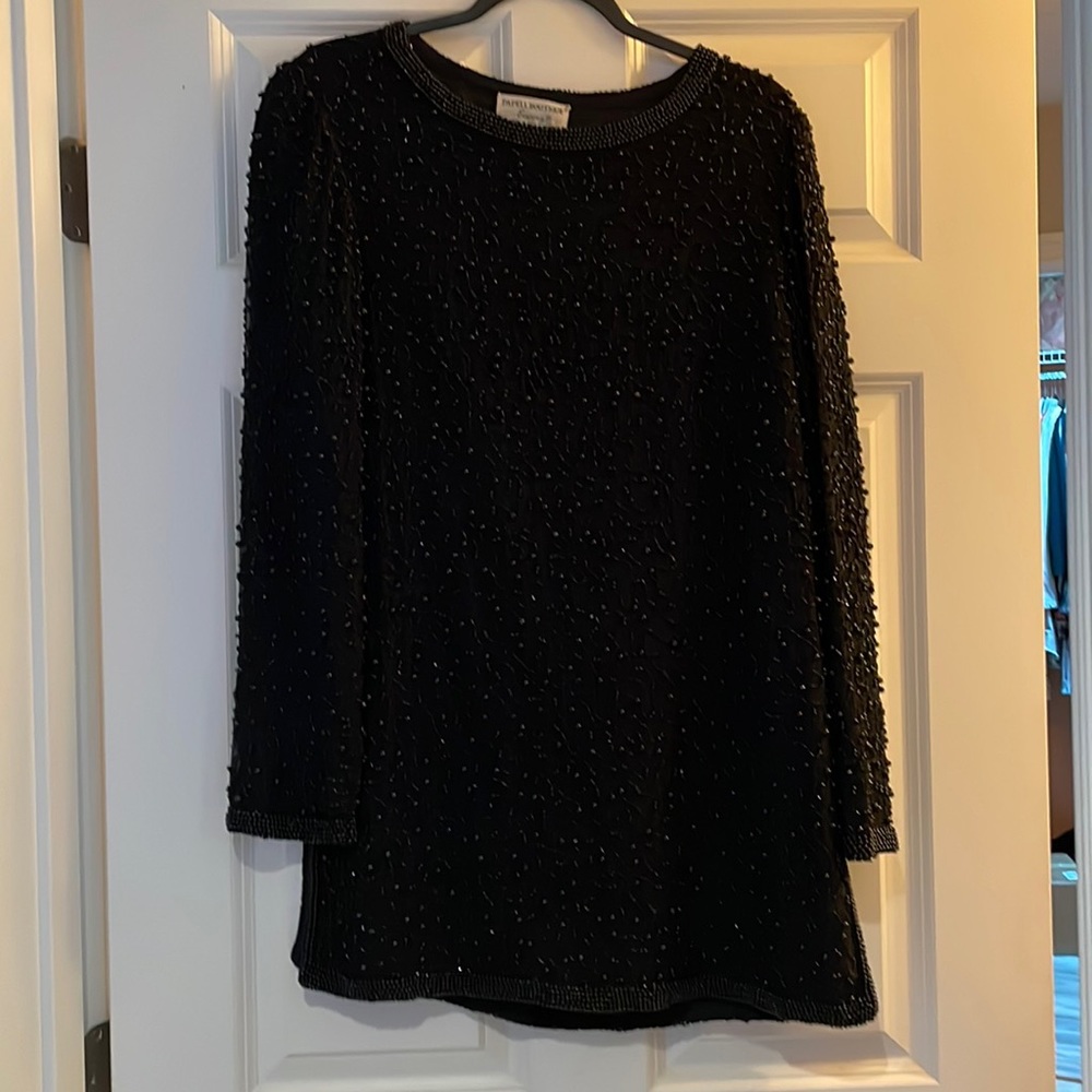 VINTAGE. Can be worn as dress or shirt. Gorgeous formal blouse/dress. Incredible